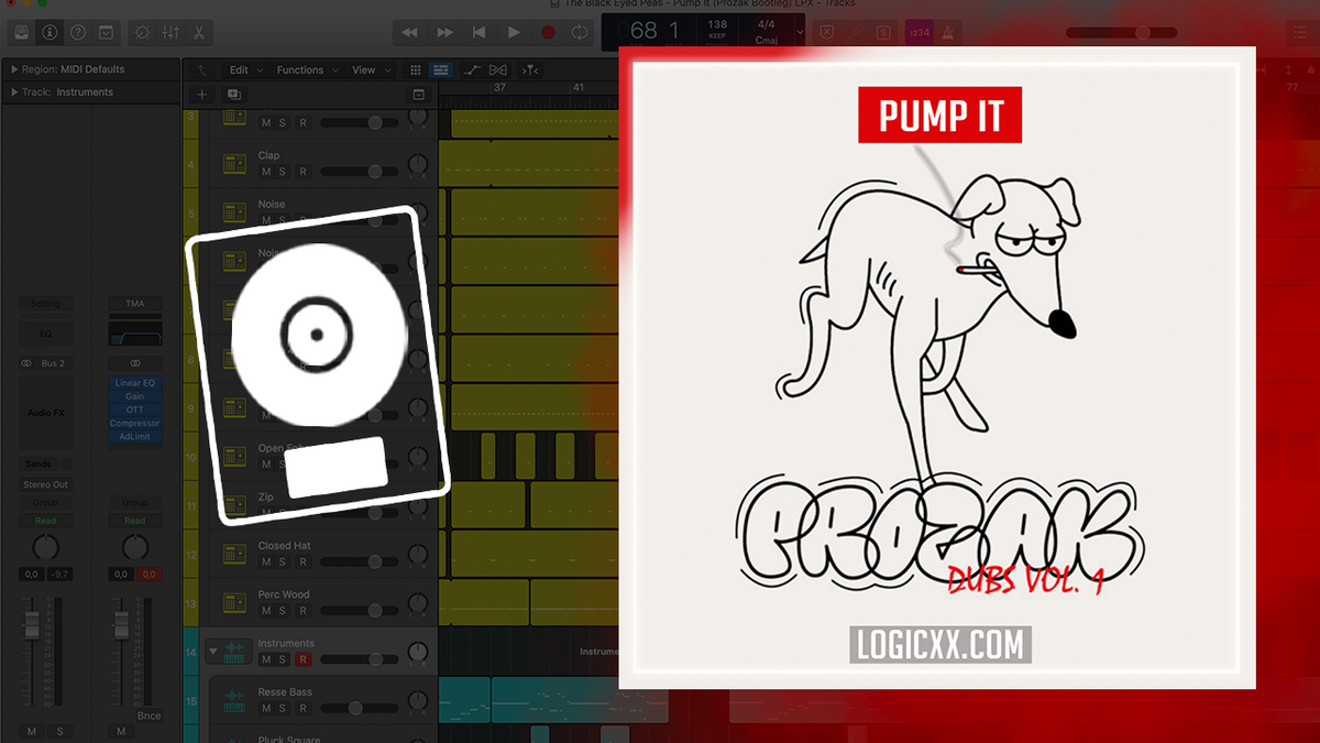 The Black Eyed Peas - Pump It (Prozak Bootleg) Logic Pro Remake 