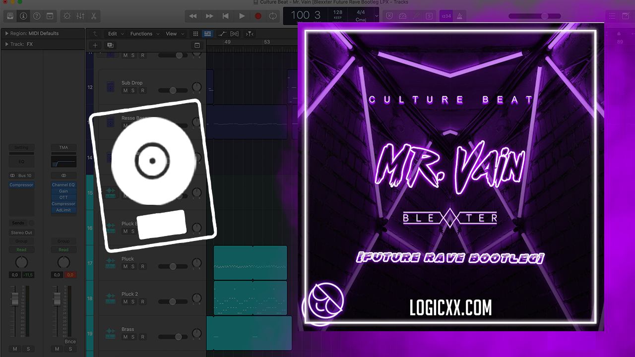 Culture Beat - Mr. Vain [Blexxter Future Rave Bootleg] Logic Pro