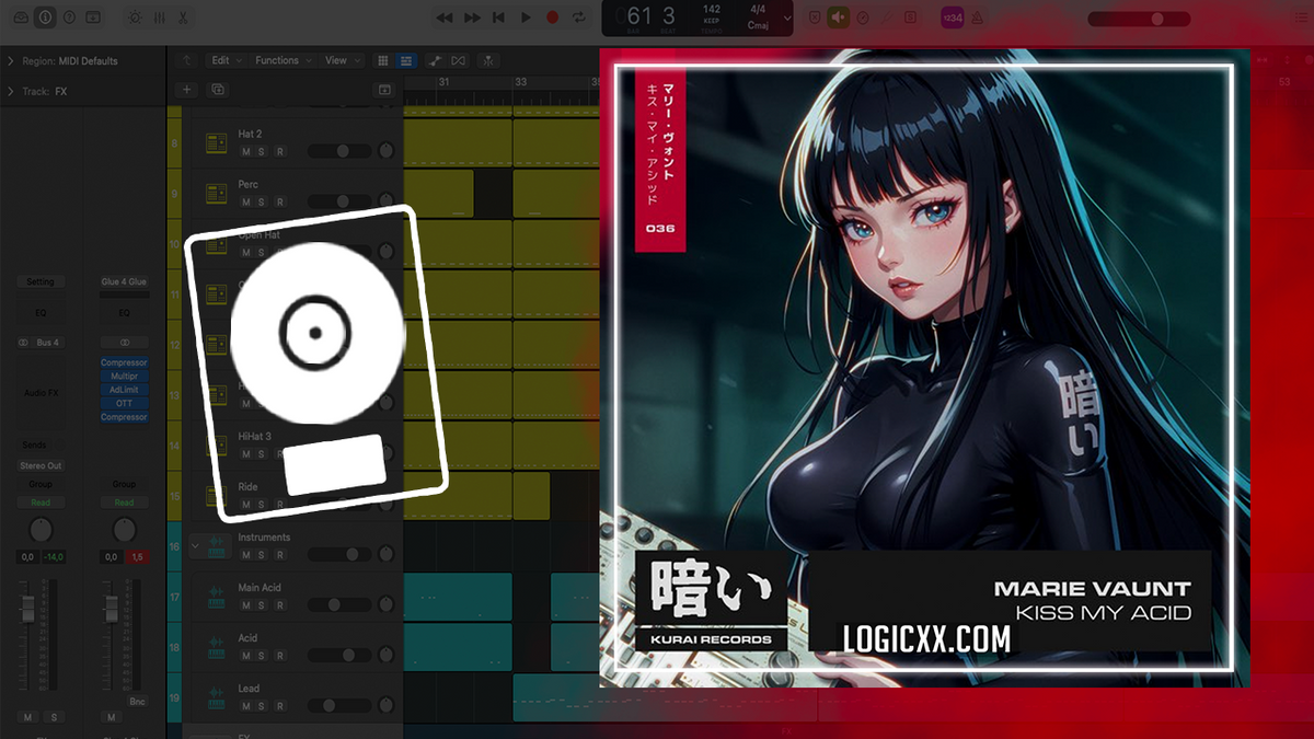 Marie Vaunt - Kiss My Acid Logic Pro Remake (Techno) – logicxx