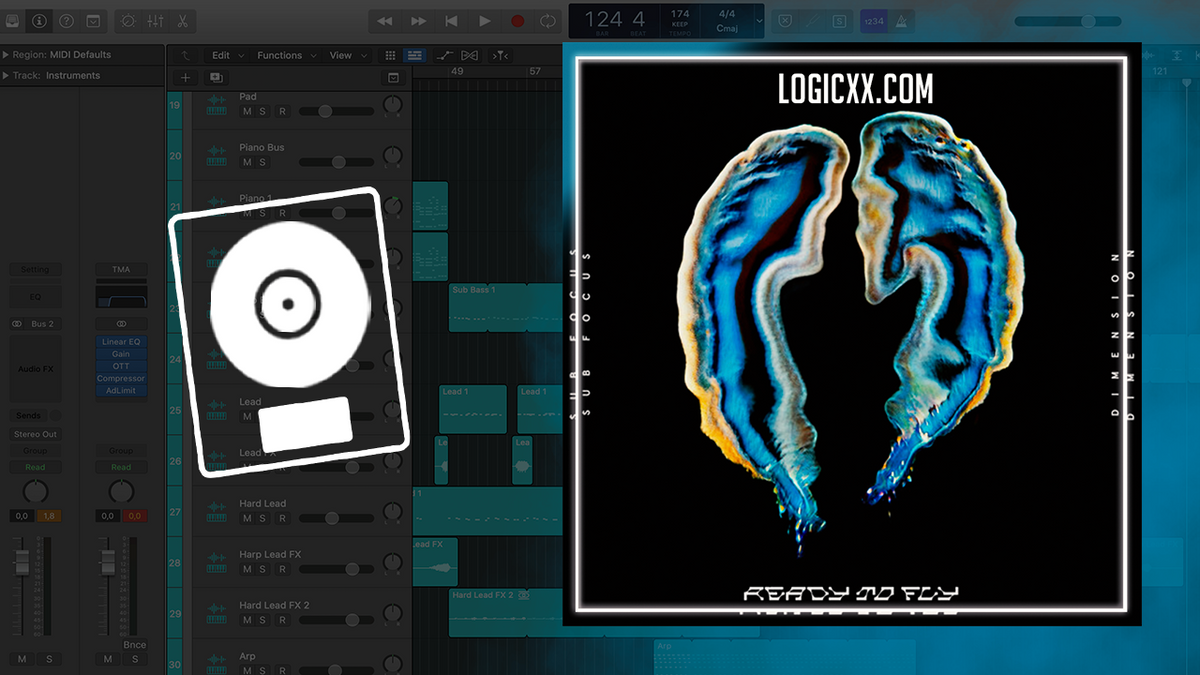 Sub Focus, Dimension Ready To Fly Logic Pro Remake (Drum & Bass
