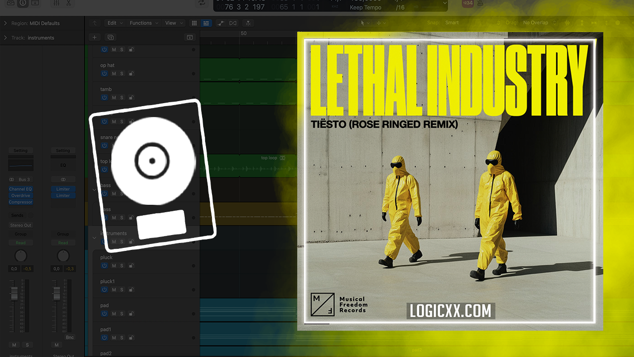 Tiësto - Lethal Industry (Rose Ringed Remix) Logic Pro Remake 