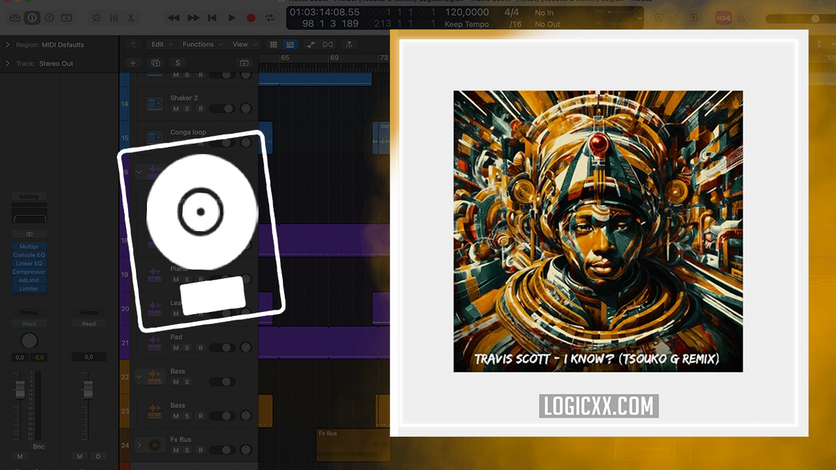 Logic Afro Travis Scott - I Know (Tsuoko G Remix) Logic Pro Remake (Afro House ...