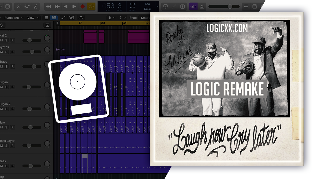 Drake ft Lil Durk - Laugh now, cry later Logic Pro Remake (Hip-hop Tem –  logicxx