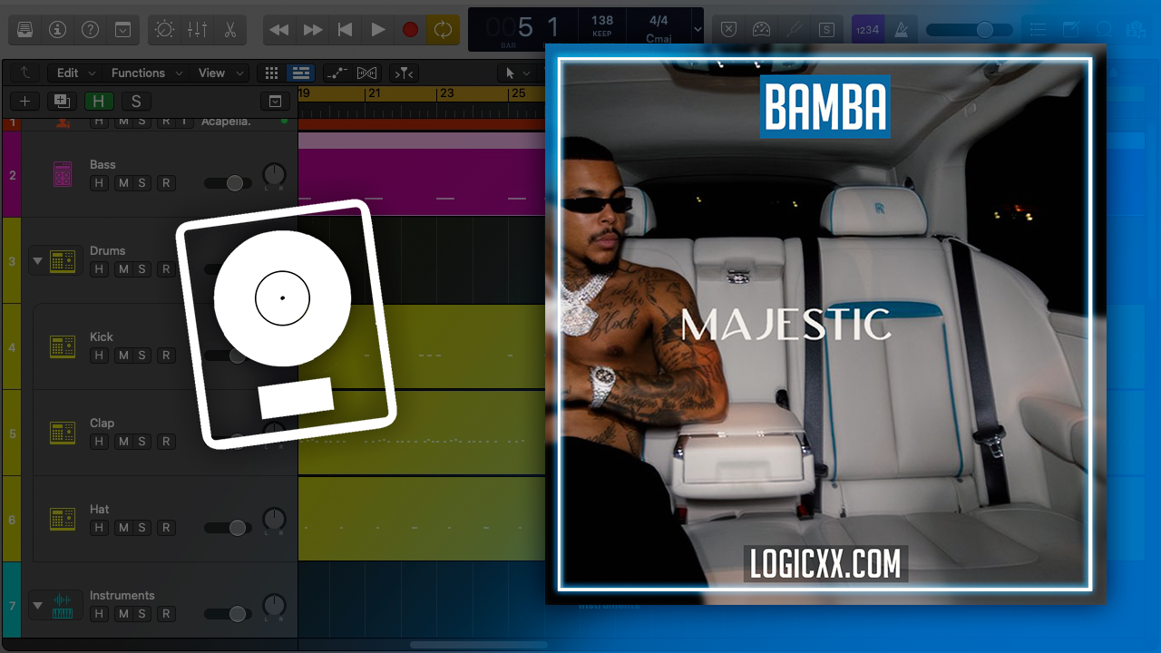 LUCIANO ft. BIA AITCH BAMBA Logic Pro Remake Hip Hop