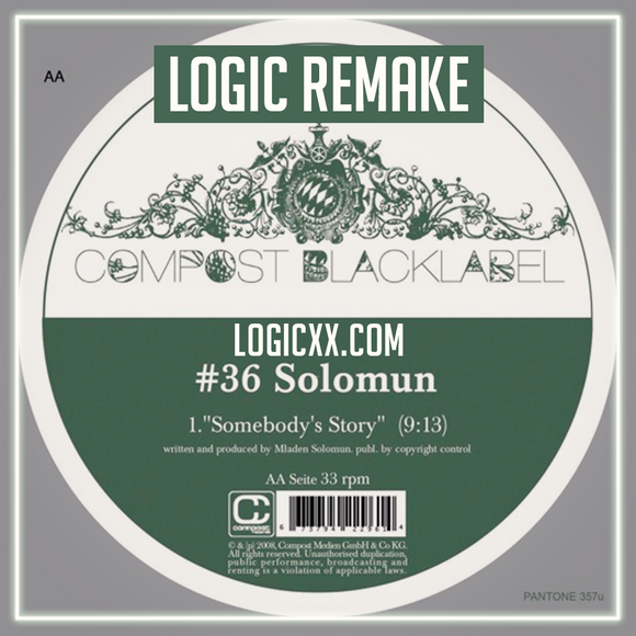 Solomun - Somebody's story Logic Pro Remake (Tech House Template)